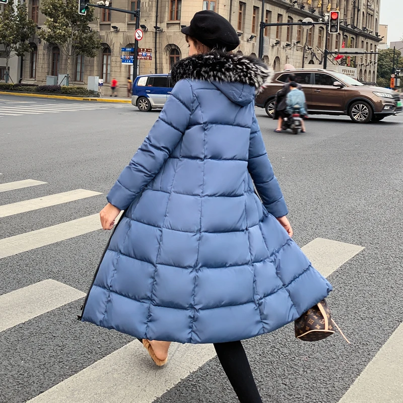 Меховая парка с капюшоном Casaco Feminino Женская куртка, пальто плюс размер зимняя куртка женская Повседневная пуховая хлопковая длинная стеганая парка