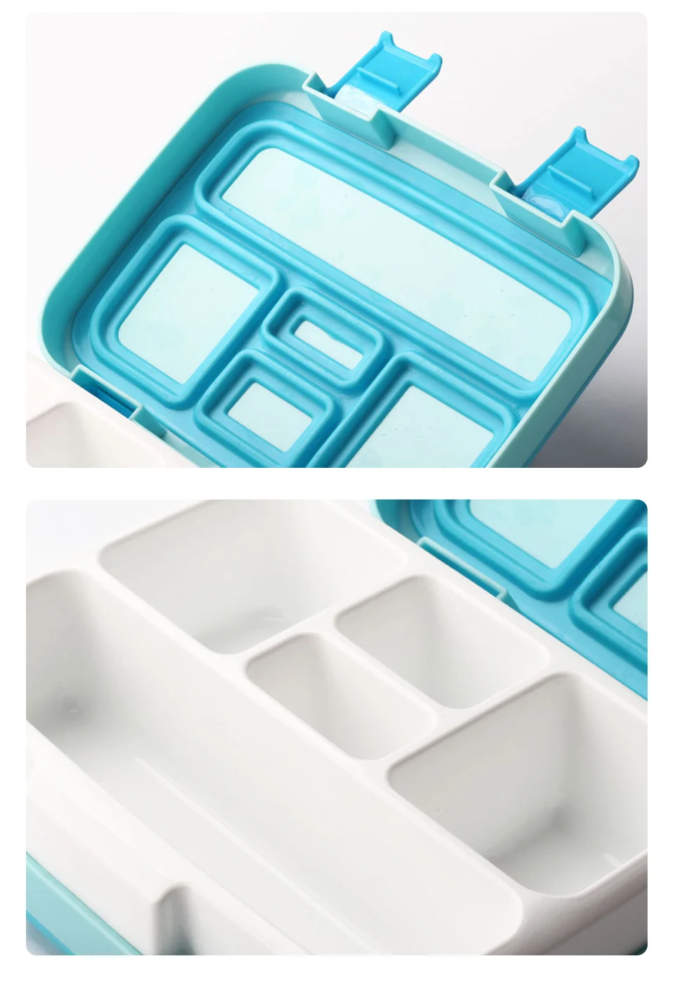 Модный Портативный экологичный PP Ланч-бокс водонепроницаемый микроволновый Bento box контейнер для еды с 4/5 отделениями сетки