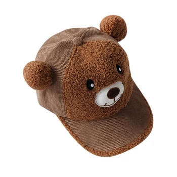 

Autumn Girls Boys Children Cartoon Print Caps Hats Adjustable Sun Protection Casual Ear Design Visors Hats