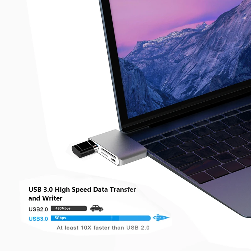 4 в 1 концентратор USB Type C с USB3.0/SD/micro SD многофункциональный ОТГ-ридер для всех мобильных телефонов