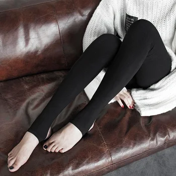 

PUNKRAVE Autumn and Winter New Warm Elastic Slimming Tights Tight Waist High Waist Plus Velvet Stepping Leggings Tide
