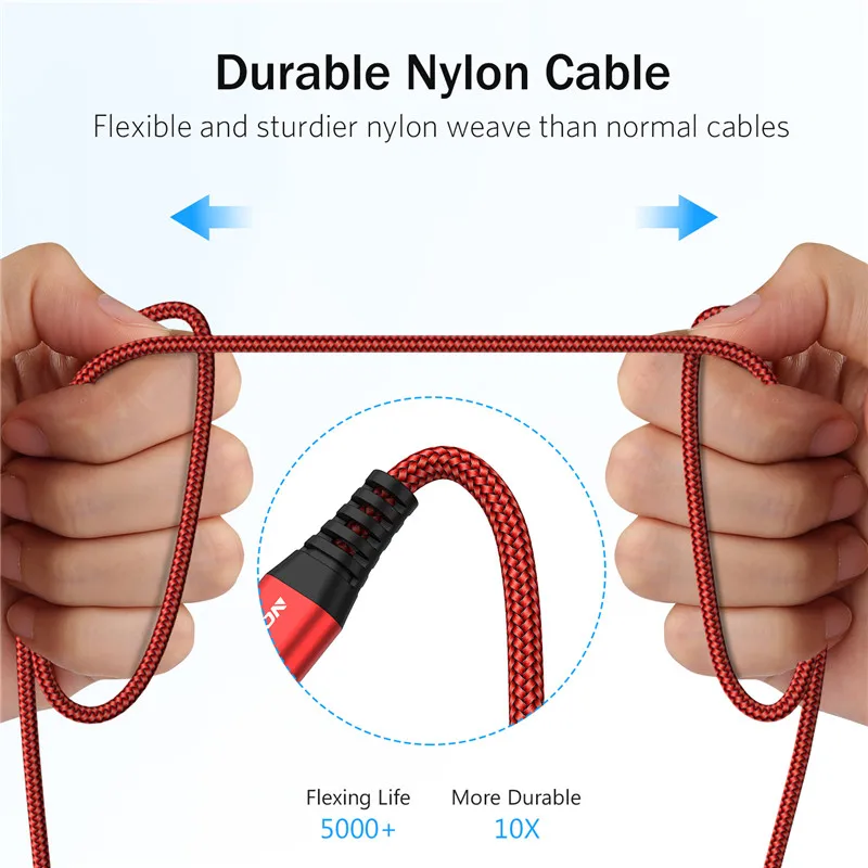 USLION 1 m/2 m usb type c кабель для Xiaomi Redmi Note 7 3A Быстрая зарядка USB C кабель для samsung Galaxy S10 S9 A50 type-C зарядное устройство