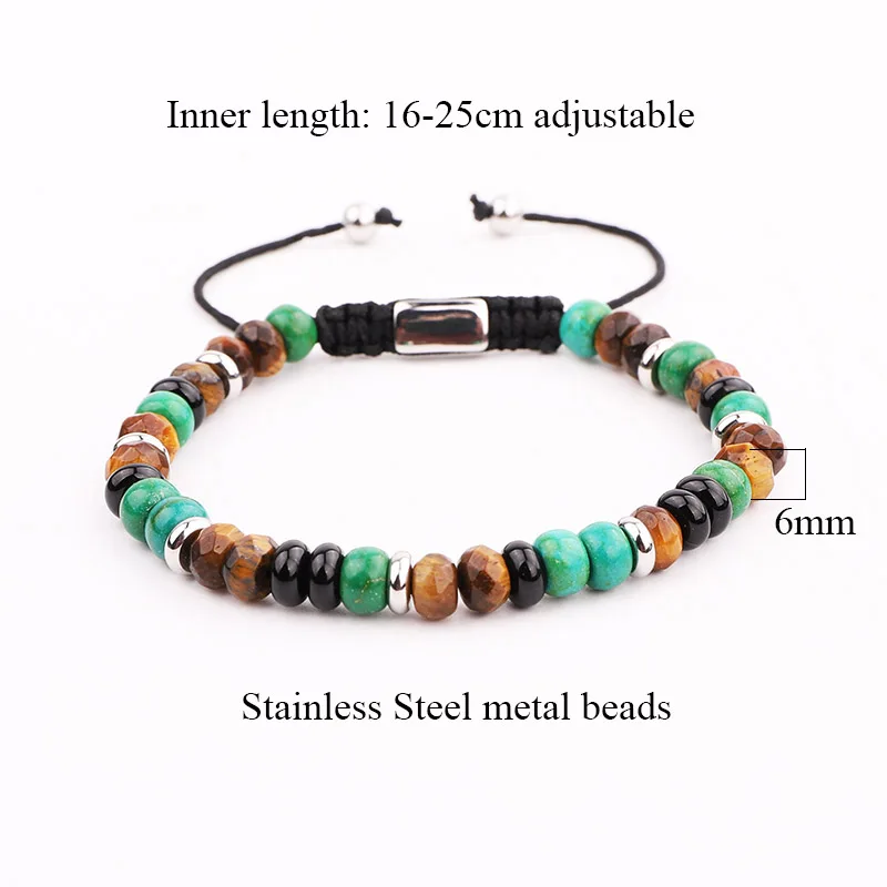 New Design Men Women Bracelet Cute Design 4mm Natural Stone Chakra Stone Energy Yoga Bracelet Men - Image 2