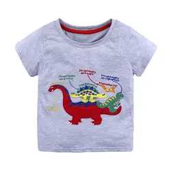 Новая одежда для маленьких мальчиков Одежда для новорожденных мальчиков летняя футболка для мальчиков, детские топы, одежда с короткими