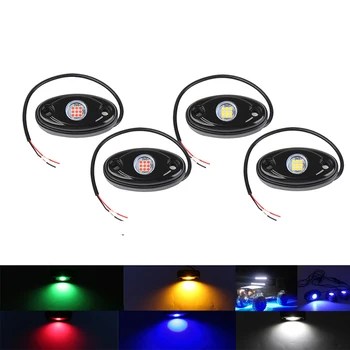 

9W LED Rock Light White Red Yellow Green Blue Offroad Underbody Glow Light for JK TJ CJ Car SUV ATV 4WD Boat