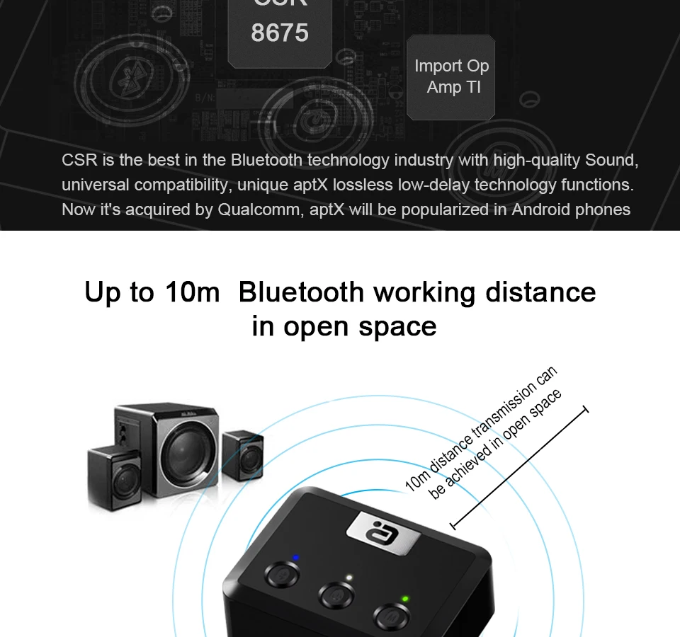 Оптический коаксиальный беспроводной Bluetooth 5,0 HD аудио приемник aptX HD 3,5 мм Aux Bluetooth приемник адаптер для автомобиля, колонки MR235PRO