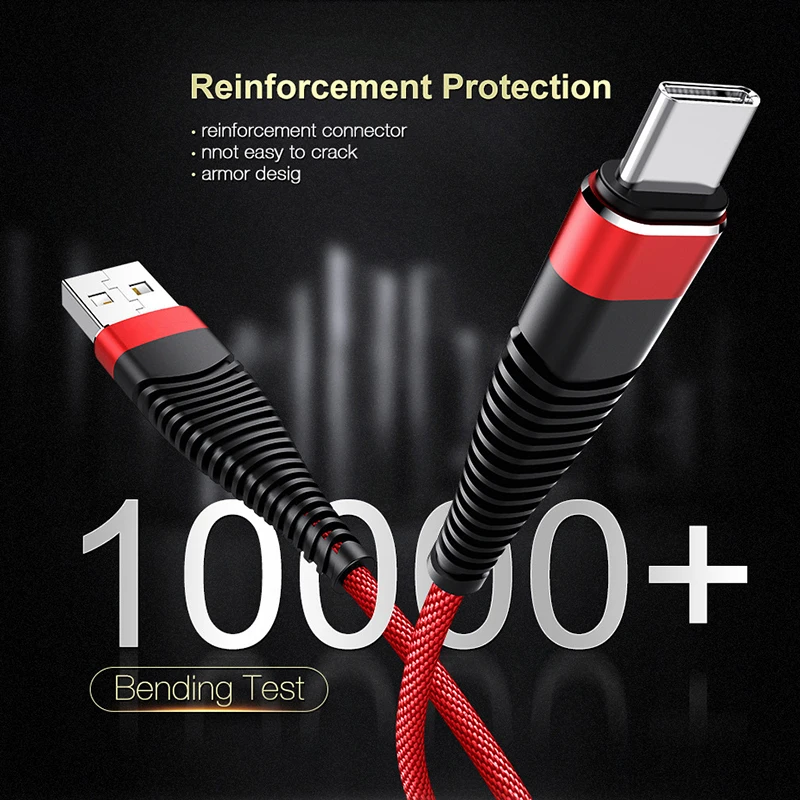 Кабель USB C кабель для быстрой зарядки type C для samsung S10 S9 S8 A50 Xiaomi Mi9 Redmi Note 7 USBC type-C зарядное устройство кабели для мобильных телефонов