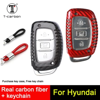 

Carbon Fiber Remote Car Key Case Cover for Hyundai IX25 IX35 I20 I30 I40 Hb20 Santa Fe Creta Solaris Elantra Tucson 2017 2019