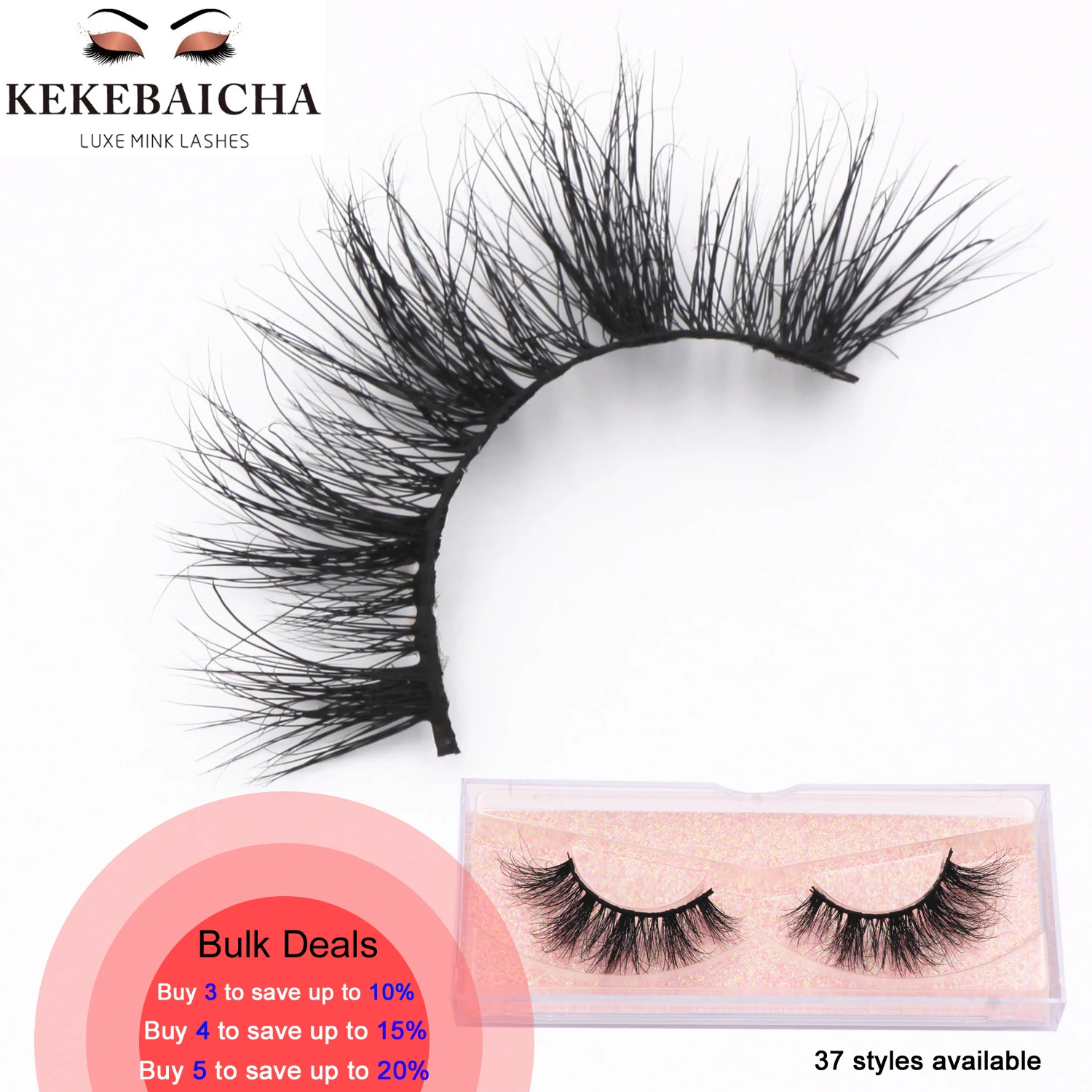 KEKEBAICHA 1 pair 3D False Eyelashes Full Volume Mink Lashes Lightweight Soft Lashes Eyelash Extension Natural Long Mink Eyelash KEKEBAICHA 1 pair 3D False Eyelashes Full Volume Mink Lashes Lightweight Soft Lashes Eyelash Extension Natural Long Mink Eyelash