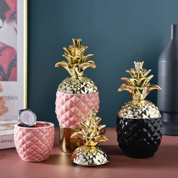 

storage tank cosmetics storage tank electroplating light luxury wind two color storage tank golden atmosphere gorgeous