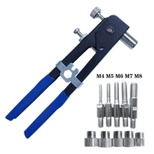 Kit de herramientas de remachado Manual, juego de tuercas de acero inoxidable, rosca métrica, M3/M4/M5/M6/ M8