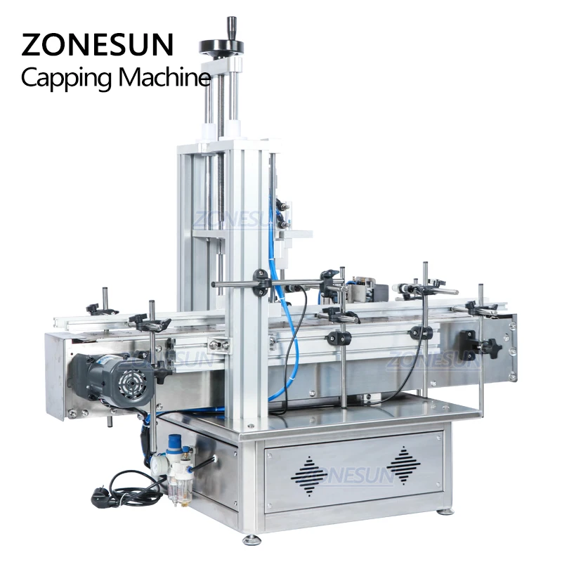 ZONESUN ZS XG1870D полуавтоматическая укупорка большой пластиковый резьбовой патрон для