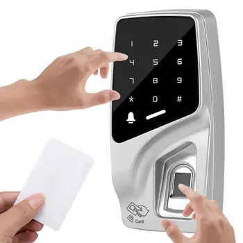 

125KHz RFID ID Card Semiconductor Password Touch Fingerprint Metal Ketpad Door Access Entry Control System Machine
