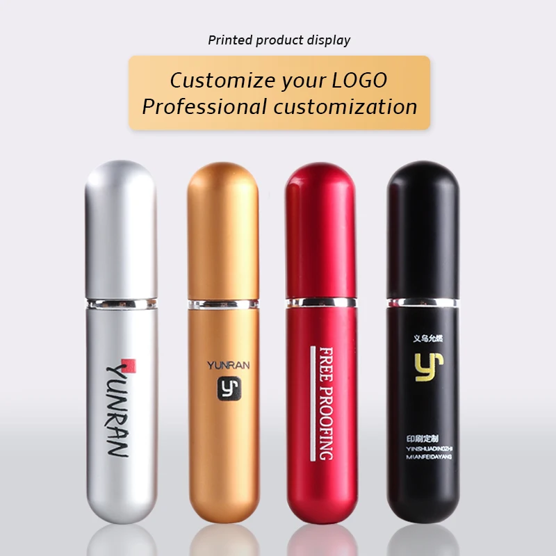 5ml Portable Refillable Mini Spray Perfume Bottle Travel Aluminum Atomizer Empty Cosmetic Container Free