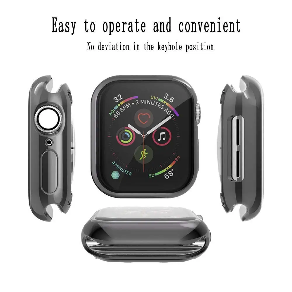Защитный чехол для Apple Watch Series 6 SE 4 5 40 мм 44 протектор с полным покрытием Корпус iWatch 3