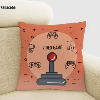 

New Game Lover Blue Cushion Cover Keyboard Handle Headset Throw Pillow Case Gamer Chair Car Decor Protection Waist Pillowcases