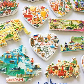 

3D Embossed Refrigerator Stickers with Resin Creative Japen korea Souvenir Magnetic Refrigerator Paste Fridge Magnet Gift Idea