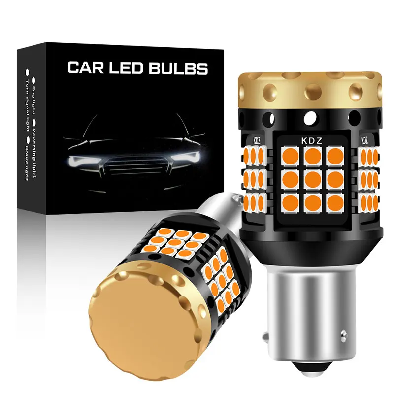 2 шт. CANBUS BAU15S PY21W BA15S P21W led 7440 W21W 3030 led 36-45 smd Автомобильная резервная лампа сигнал поворота drl свет без ошибок Янтарный 12-24 В