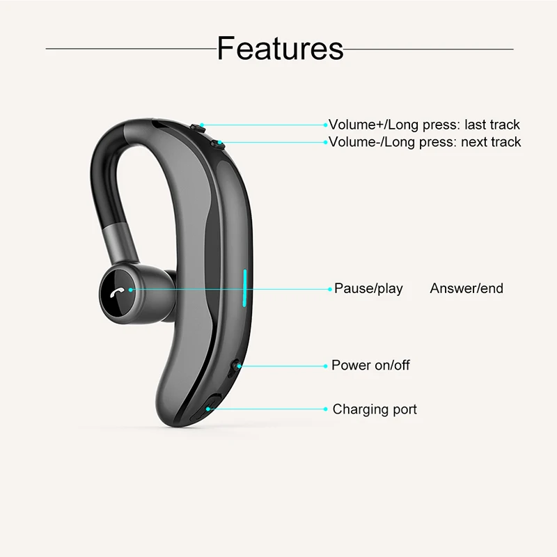 F600 tws беспроводные Bluetooth наушники Handfree одно Заушное крепление наушников с