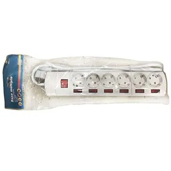 

BASE PLUG thief 6 sockets with independent SWITCHES 1.5MTS