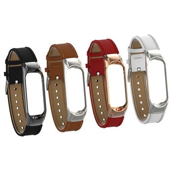 

CQ-4303 PU Leather Strap for Miband 4 Black Brown White Red