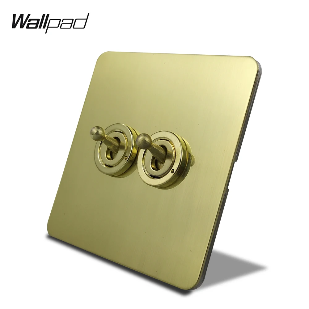 Переключатель Электрический Wallpad H6 переключатель из матовой латуни 2 клавиши