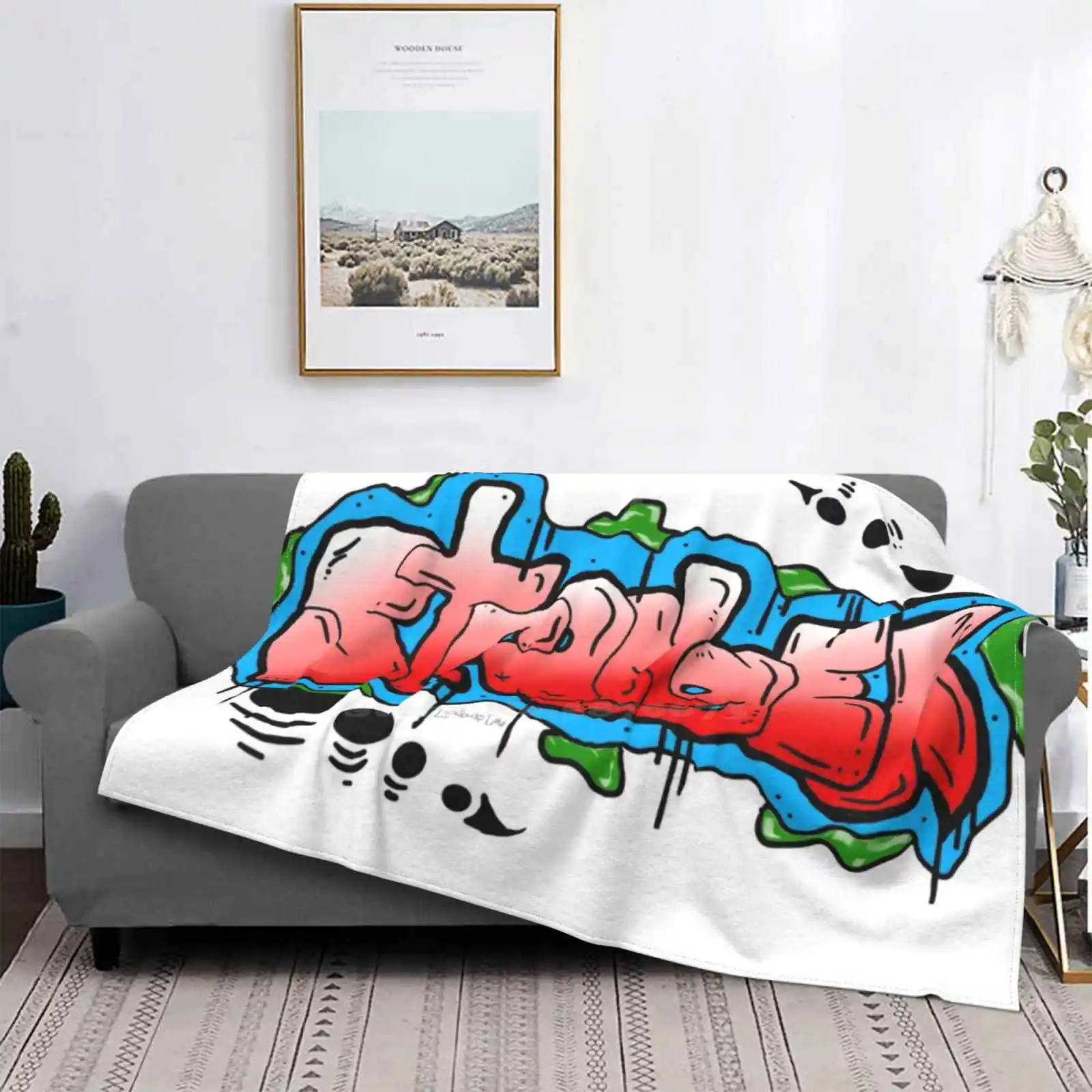 Stranger Danger Low Price New Print Novelty Fashion Soft Blanket Graffiti Letters Words | Дом и сад