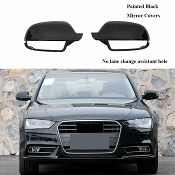 

Car Side Wing Mirror Covers Rearview Cap Black Trim For- A4 B8.5 S4 A3 A5 8F0857527B 8F0857528B
