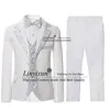 Slim Fit Boys Suits 3 Pieces Blazer Vest Pants Bowtie Jacket with Gold Rims for Wedding Party Prom Tuxedos Costumes Hommes 4