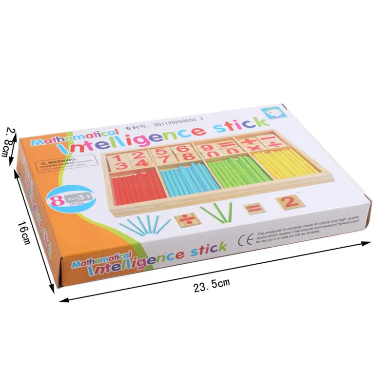 Children Wooden Count Stick Montessori Math Toys Children's Early Education Baby Kids Teaching Intelligence Digital Stick Toy