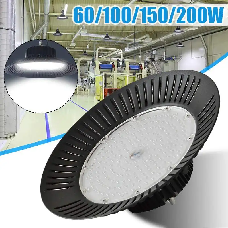 

200W Super Bright IP65 Waterproof Garage Lamp Industrial Lighting LED High Bay Light For Warehouses Football Field