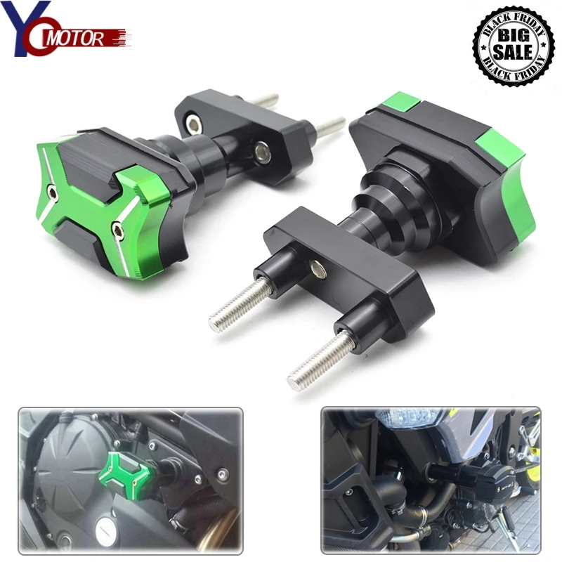 

CNC Motorcycle Frame Crash Pads Engine Case Sliders Protector FOR KAWASAKI Z800 Z800 ZR800 ZR 800 Motor Accessories Frame Slider