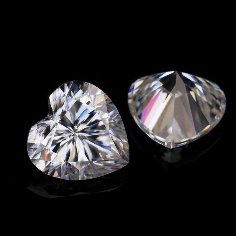 Свободный Муассанит 1.0ct карат 6,5 мм D Цвет в форме сердца Блестящий отличный ювелирный браслет бриллиантовое кольцо материал