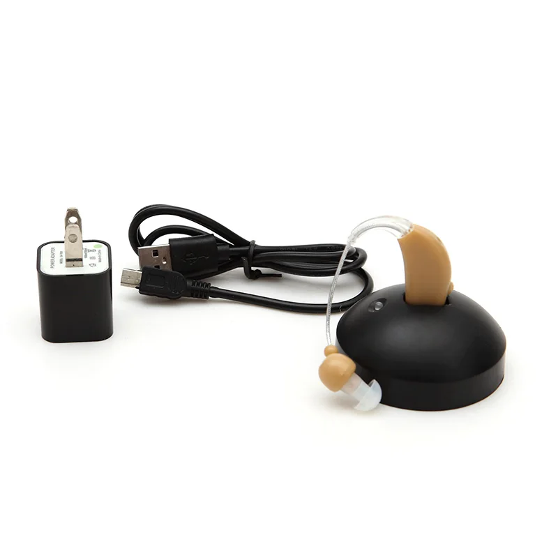 Portable Mini Adjustable Hearing Aid Ear Sound Amplifier Volume Tone Listen Hearing Aid Kit Hook In Ear Mild hearing impairment