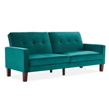 

Velvet Fabric Sofa Bed Upholstery Fabric Living Room Sofa Teal