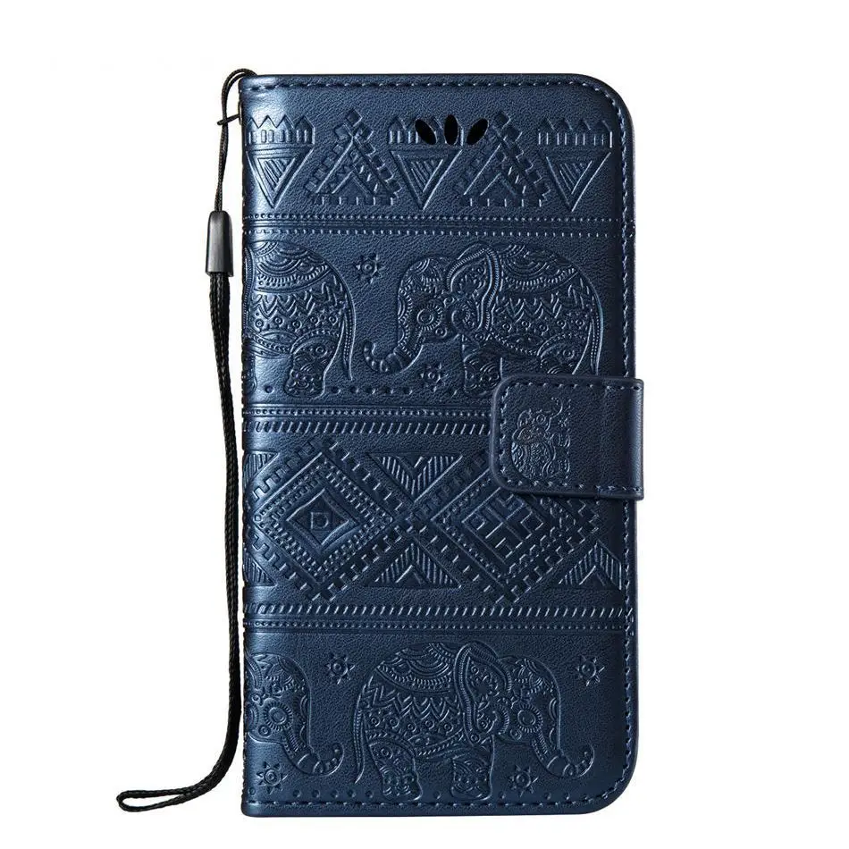 Flip Fundas Elephant Embossing Leather For Samsung i9060 S8 S9 A8 A7 A6 Plus 2018 A5 2017 A3 2016 G530 G360 S3 S4 S6 Edge P02Z |