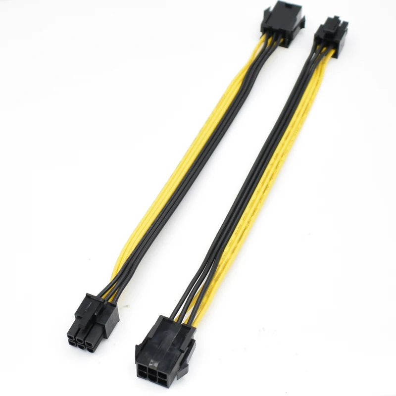 100 шт./лот 20 см/60 см PC Компьютерная шина PCI E 6pin женский мужской 18AWG Удлинитель