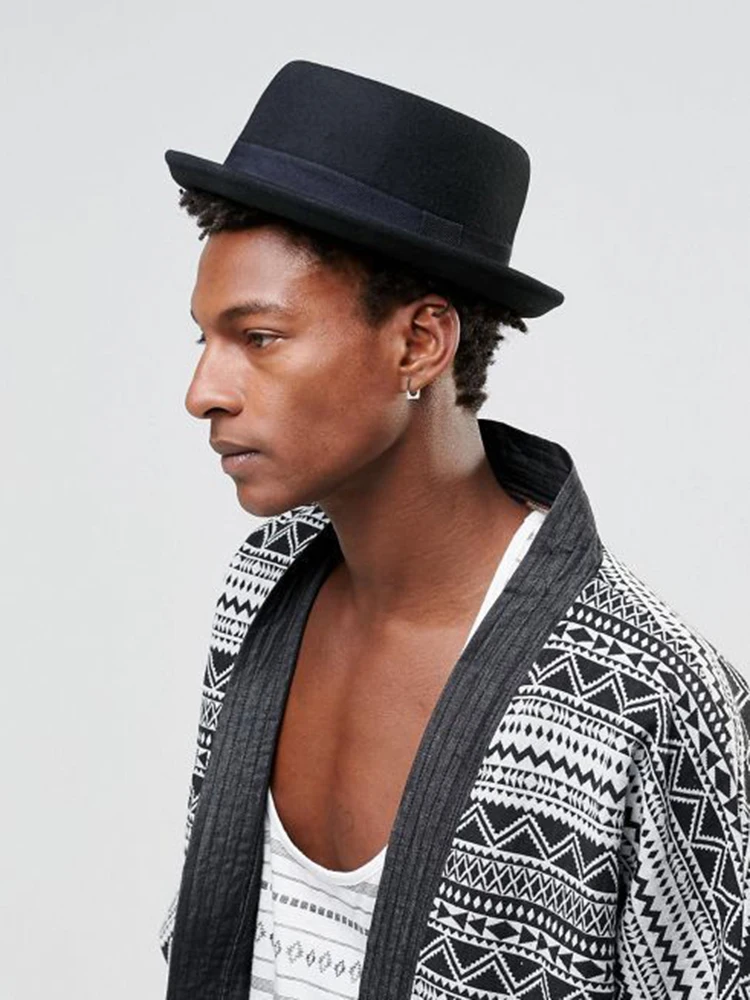 4 Size 100% Wool Men Pork Pie Hat For 