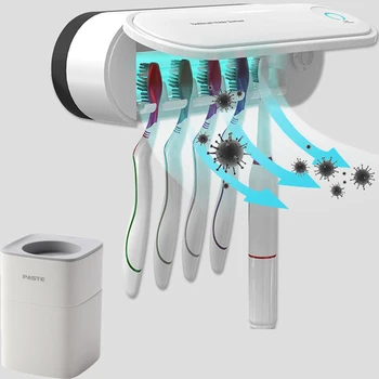 

Toothbrush Solar Energy Disinfectant Cleaning Bathroom Fast Drying Toothpaste Dispenser Holder Sanitizer Bathroom Set