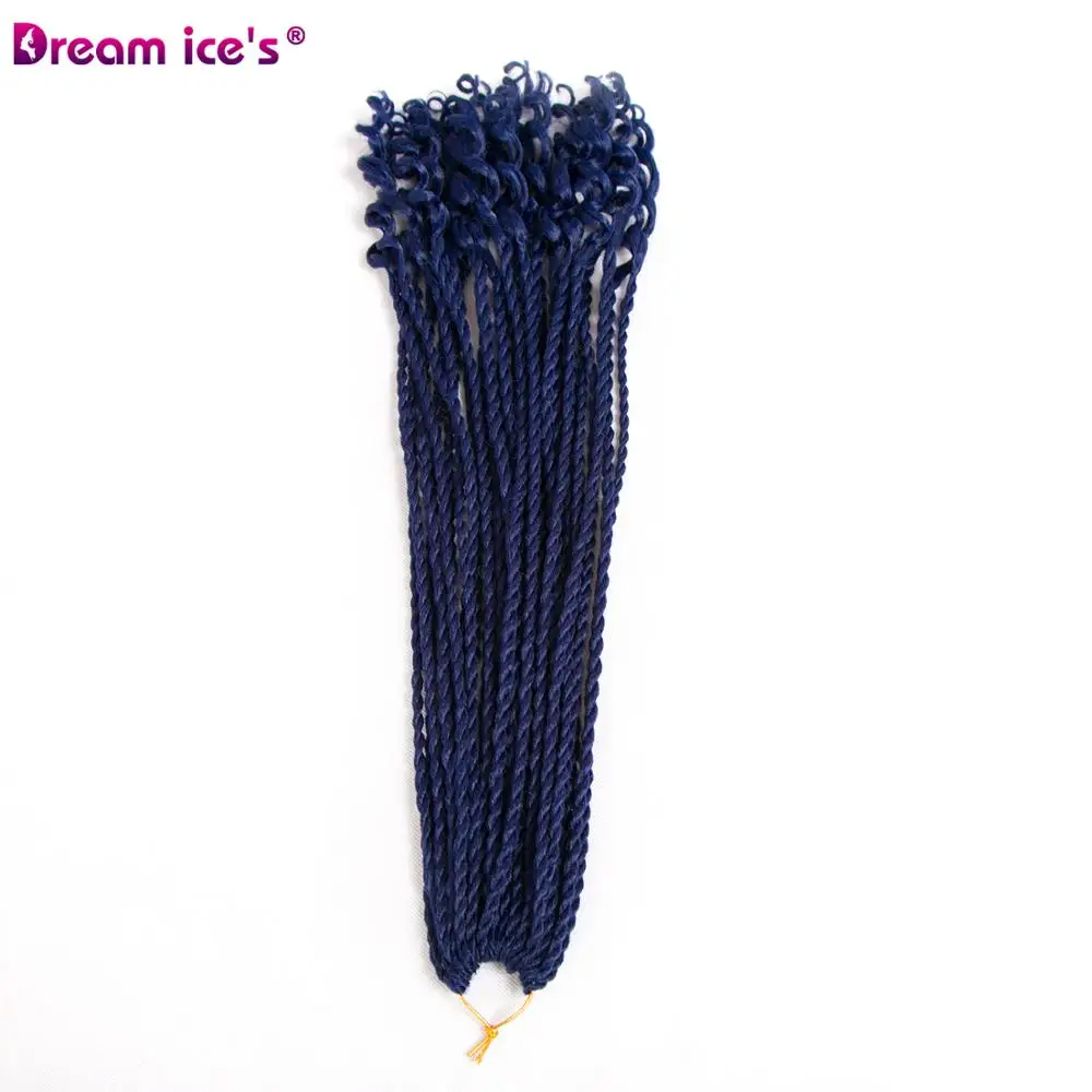 Богиня Сенегальские твист волосы крючком косы 18 дюймов Синтетические вязание крючком наращивание волос