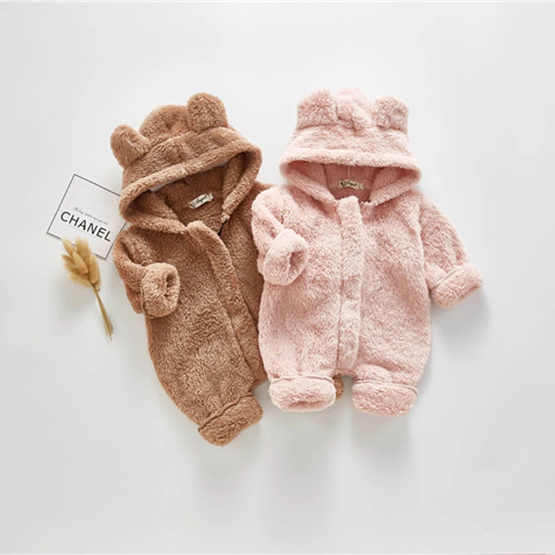 fleece romper baby girl
