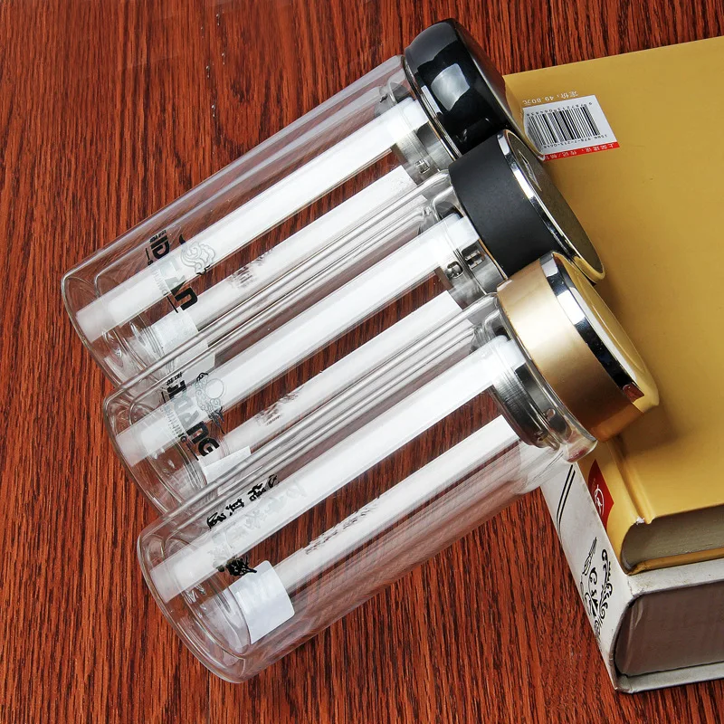 

High Borosilicate Double-layer Glass With Lid High Temperature Resistance Sealed Leakproof