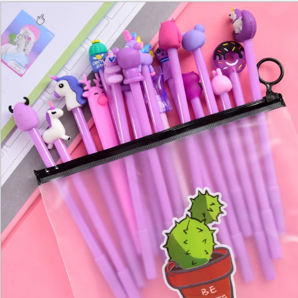 1 Creative 20Pcs/Set Lovely Girl Pink Cartoon Gel Pen Combination Suit Netural Black 0.5mm Signature Pen 100pcs/Lot/5Sets GP567 - Цвет: 1