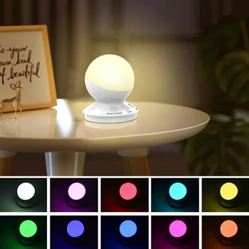 

Voice Control Bedside Home Festival RGB LED Night Light Projection Color Changing Bedroom Christmas Decor Desktop Kids Room