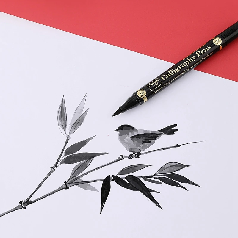 Double Head Multifunction Brush Pen 3 Pc/lot multifunction pen