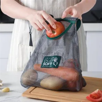 

Reusable Fruit Shopping Green Shopping Bag String Storage Handbag Totes Women Shopping Mesh Net Large Capacity Grocery Tote Bag