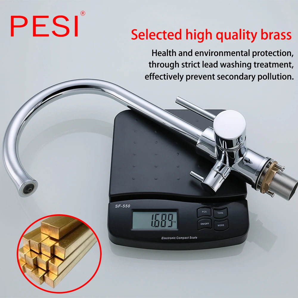 Drinking Water Purification Tap Brass&Chrome Kitchen sink Faucet mixer Design 360 Degree Rotation filtered Kitchen Faucet.