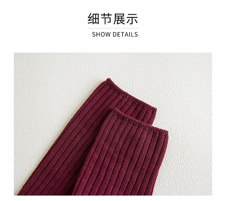 Socks Women's Thin Bunching Socks Tube Pure Cotton Summer Korean-style College Style Japanese-style South Korea Versatile Purple