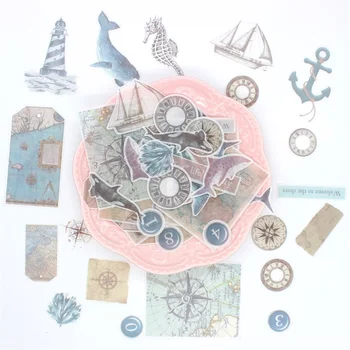 

KSCRAFT 64pcs Dolphin Bay Vellum Paper Stickers for Scrapbooking Happy Planner/Card Making/Journaling