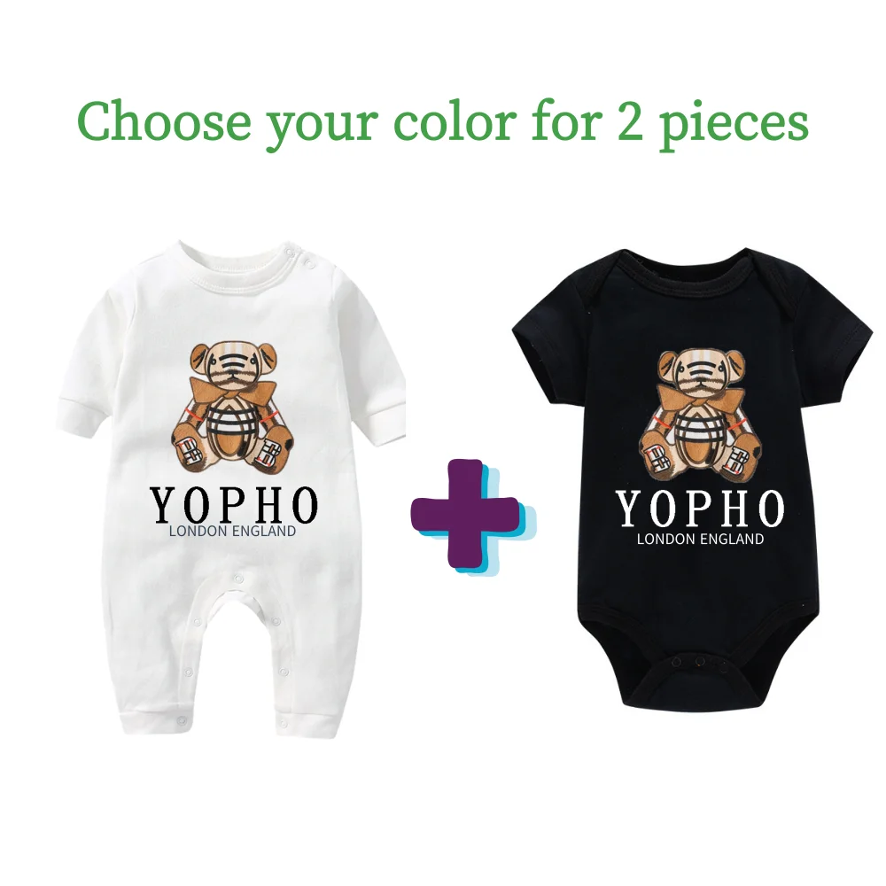 YOPHO Baby Clothes Bodysuit Long Sleeve Pajamas Short-Sleeve Short |